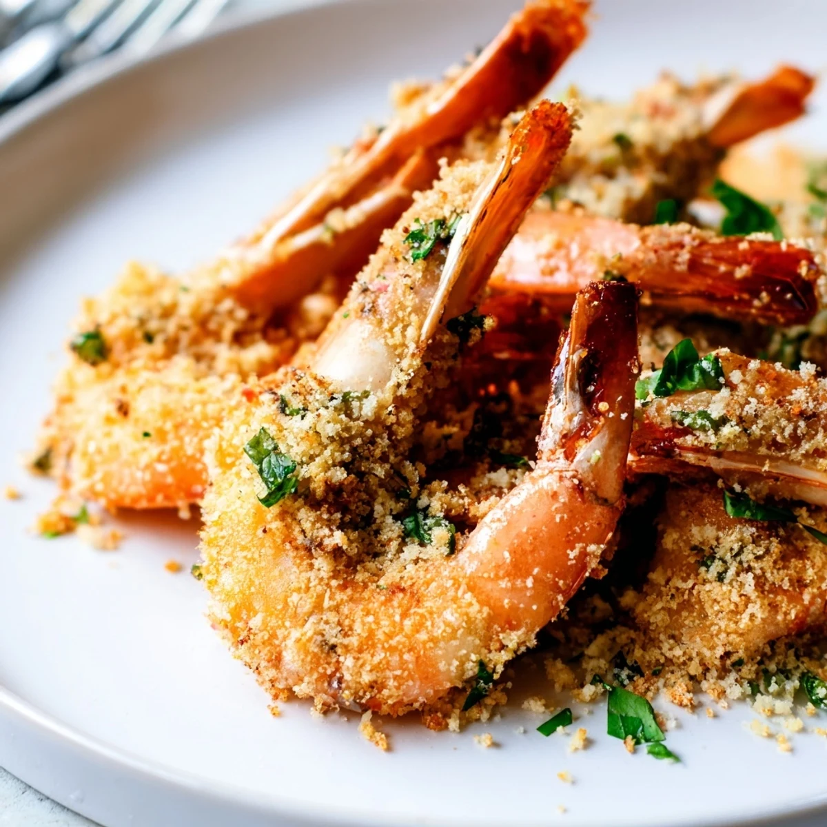Plump juicy shrimp coated in savory garlic-Parmesan seasoning, air fried until lightly golden and delicious