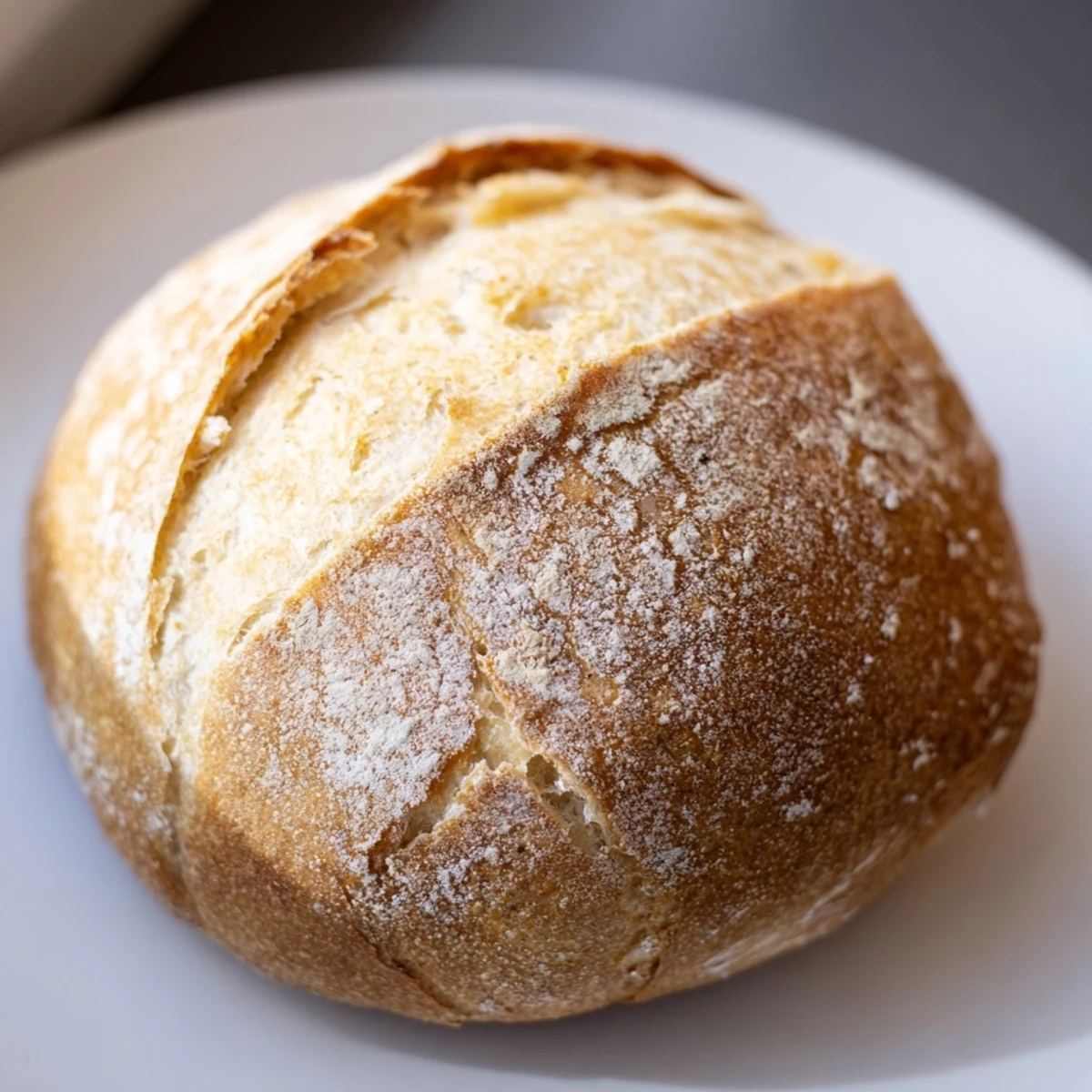 Warm homemade crusty French bread rolls with crispy exteriors and soft interiors