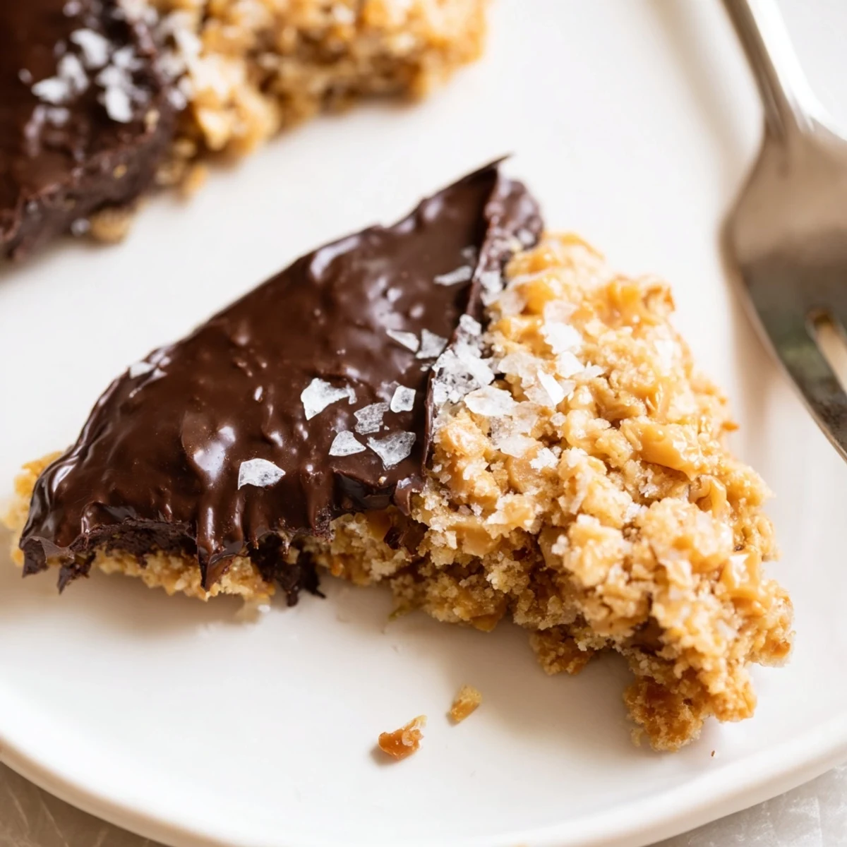 Chocolate Dipped Toffee Cookies glistening with dark chocolate, crunchy toffee bits