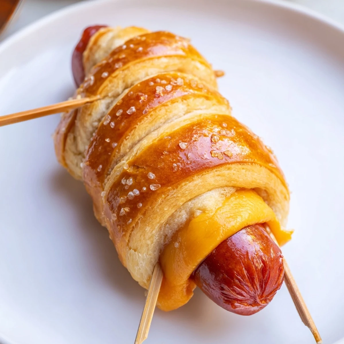 Crispy baked Firecracker Hot Dogs Recipe steaming beside colorful picnic sides