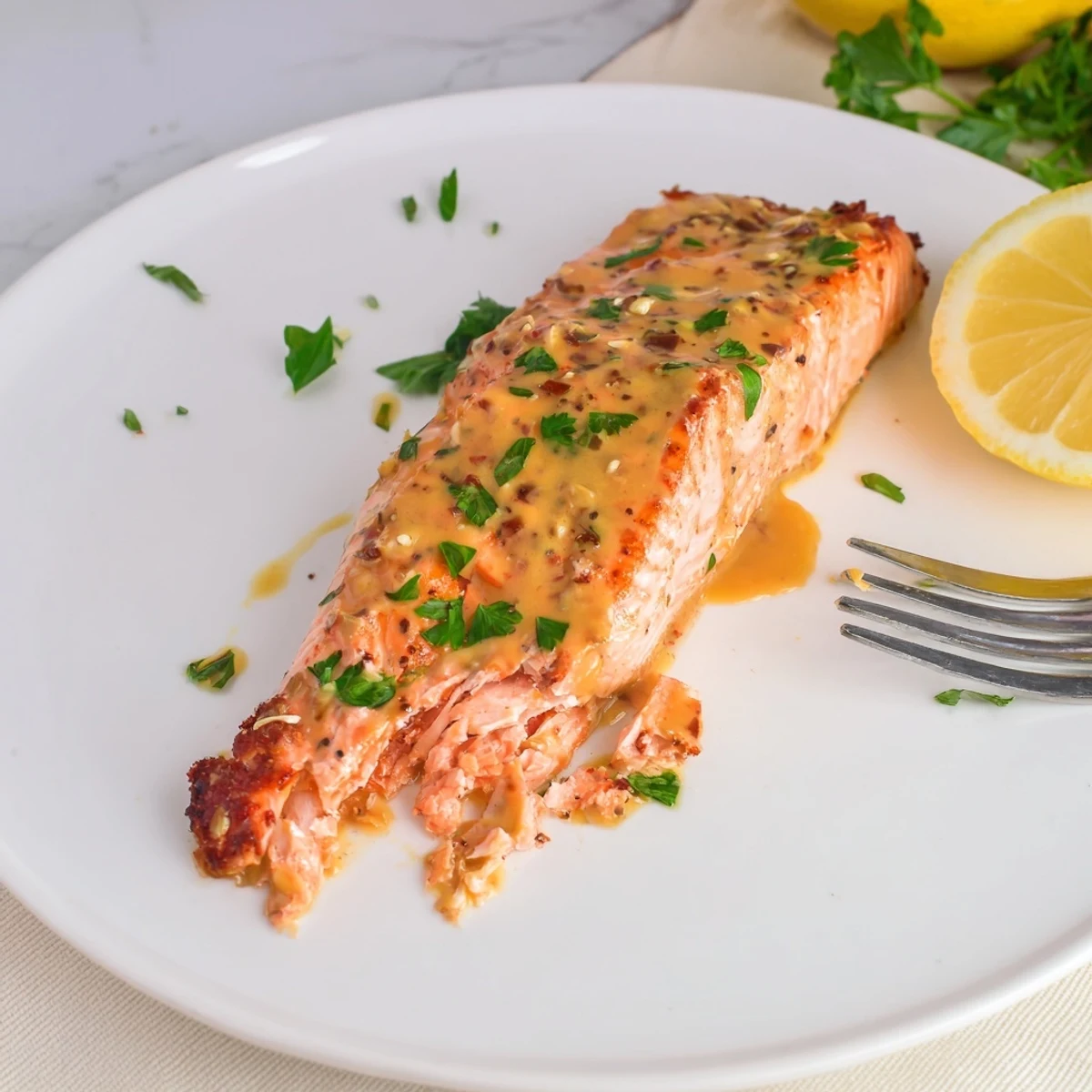 Baked Honey Mustard Salmon